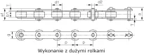 Łańcuch rolkowy standardowy o przedłużonej podziałce jednorzędowy C210AL   - 2